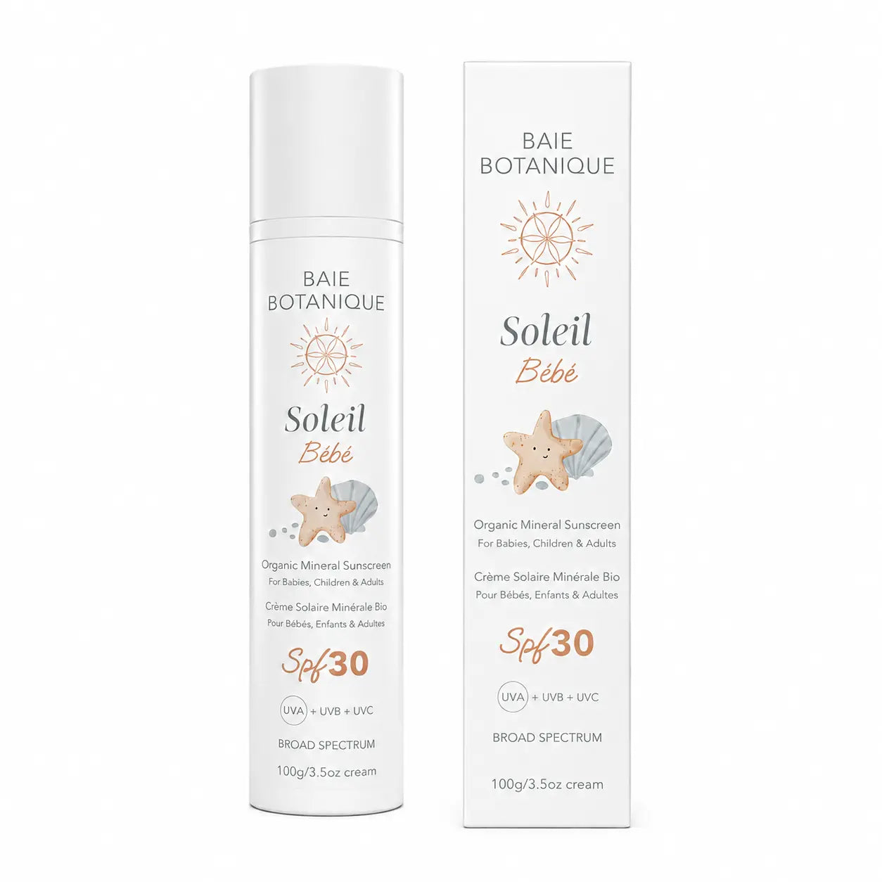 Organic Mineral Sunscreen Baby & Children SPF30