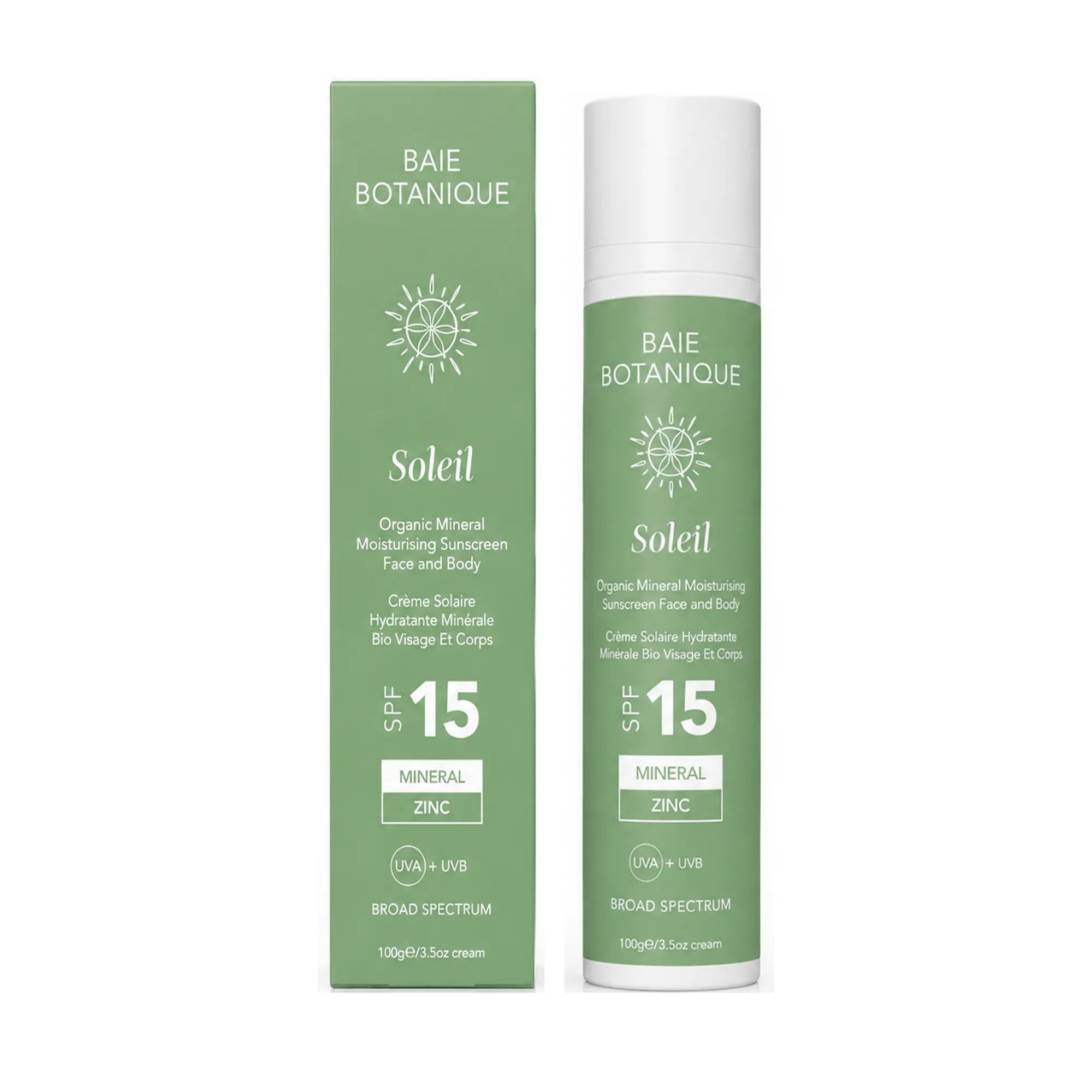 Organic Mineral Face & Body Moisturising Sunscreen SPF 15