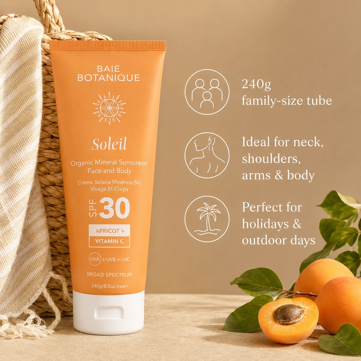 Face & Body Mineral Sunscreen SPF 30 with Vitamin C