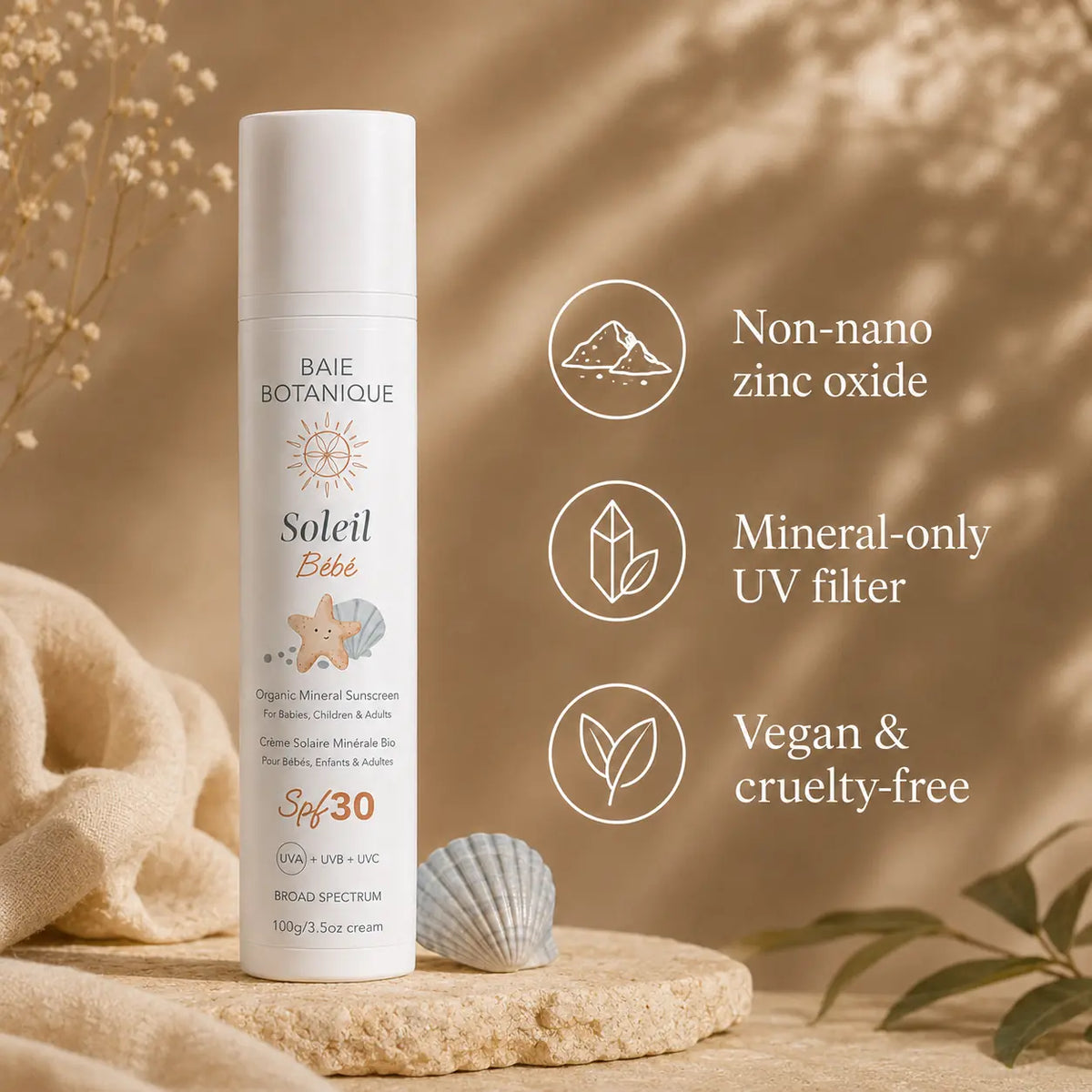 Organic Mineral Sunscreen Baby & Children SPF 30
