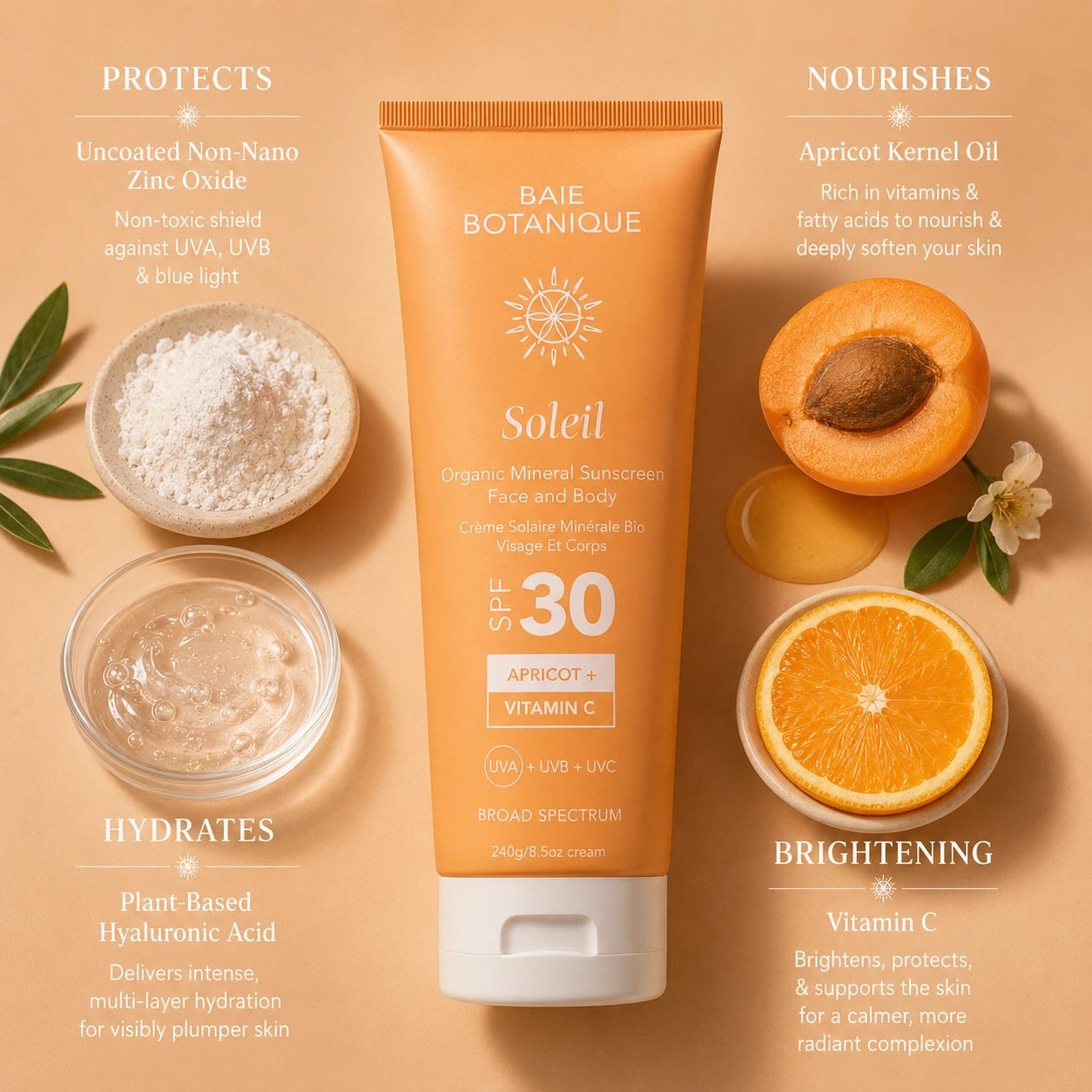 Face & Body Mineral Sunscreen SPF 30 with Vitamin C