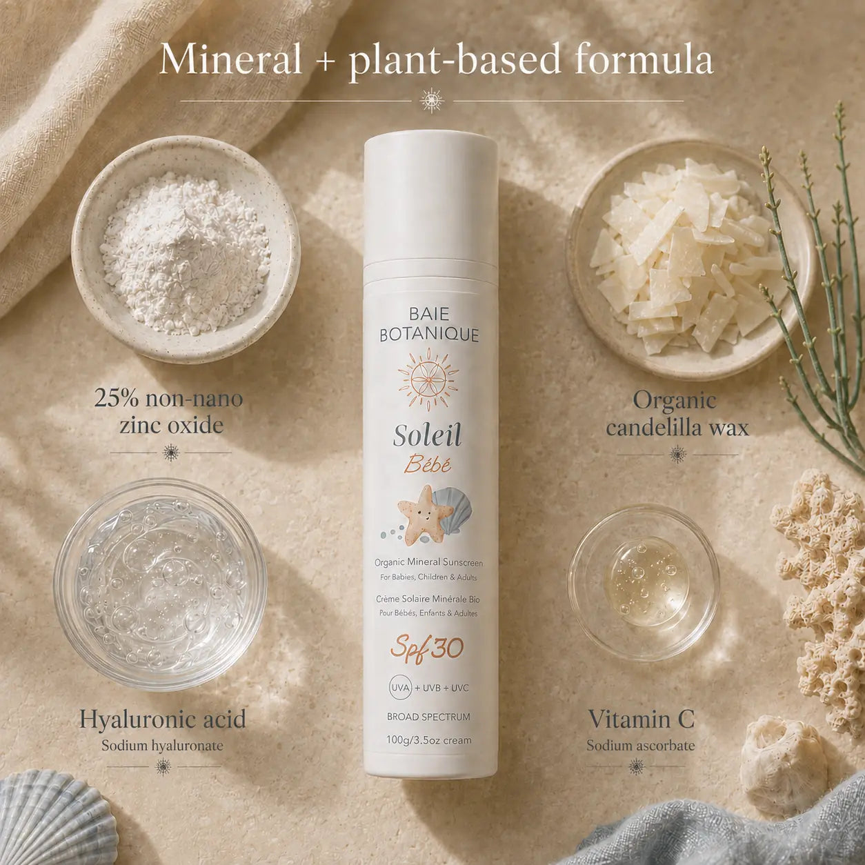 Organic Mineral Sunscreen Baby & Children SPF30