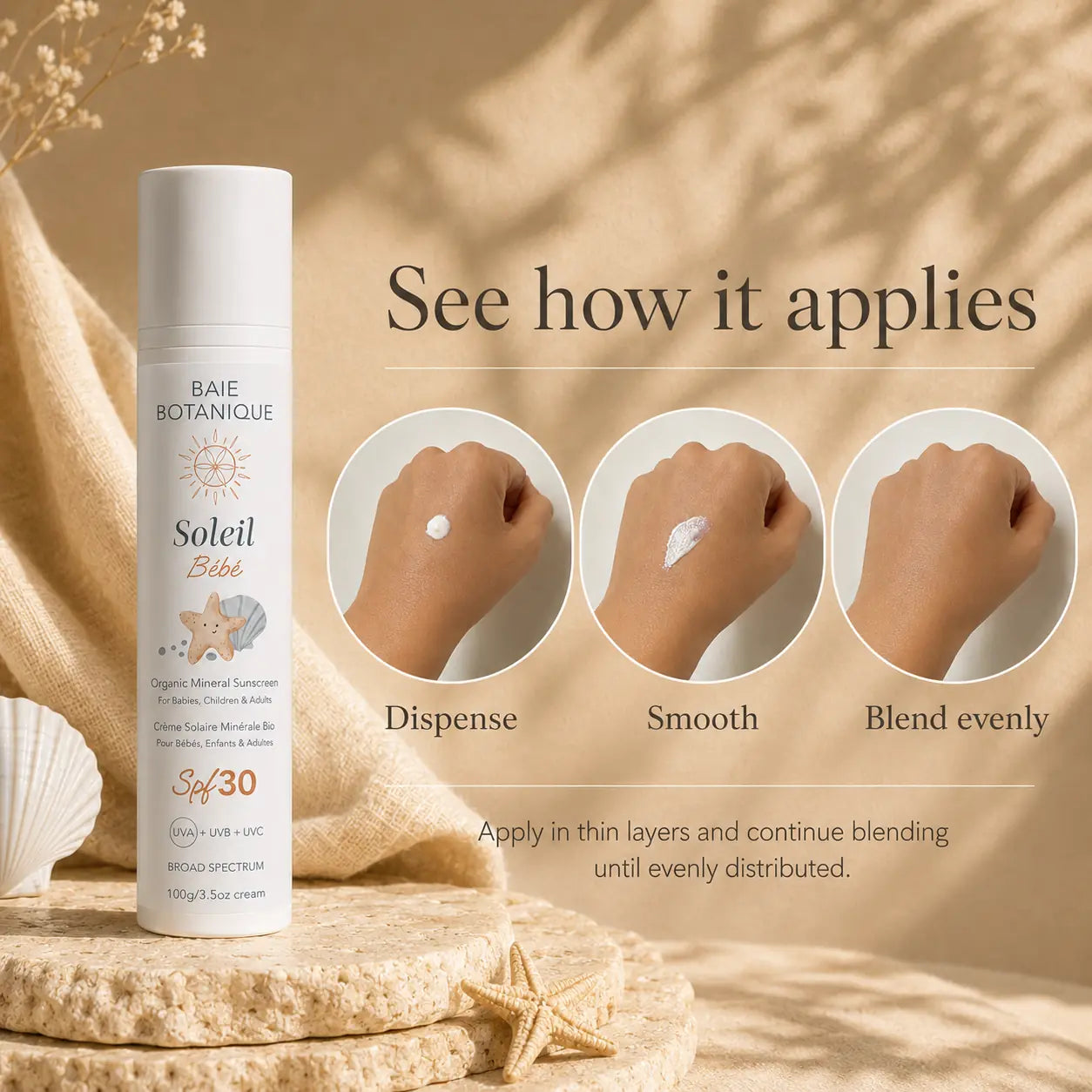 Organic Mineral Sunscreen Baby & Children SPF30