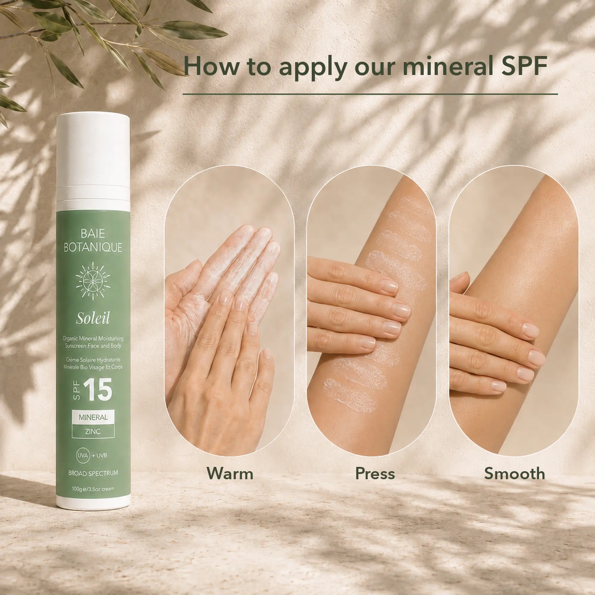 Organic Mineral Face & Body Moisturising Sunscreen SPF 15