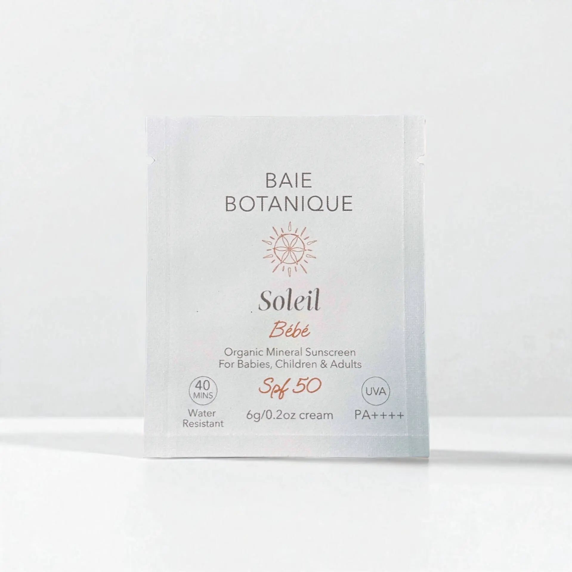 Organic Mineral Baby & Children Sunscreen SPF50 6g Sachet