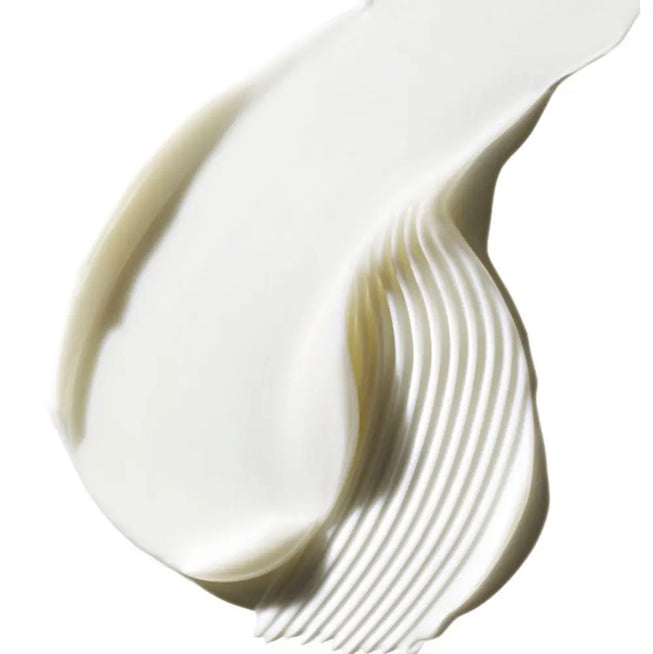 Close-up texture of Baie Botanique regenerating rose anti-ageing eye cream showing silky, lightweight consistency