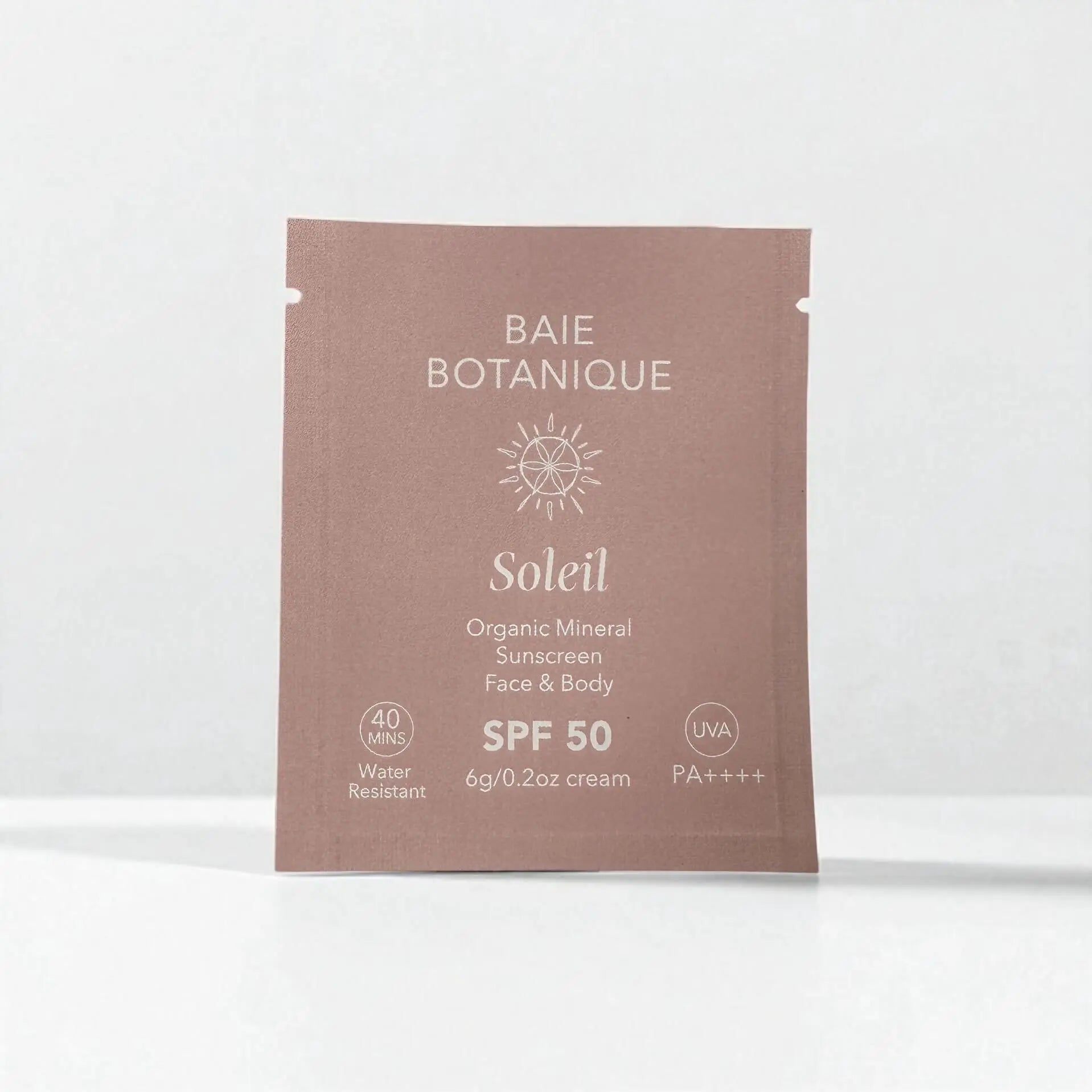 Organic Mineral Face & Body Sunscreen SPF50 6g Sachet