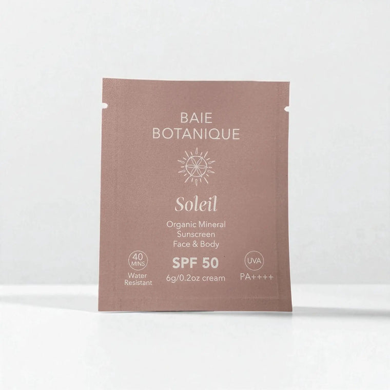Organic Mineral Face & Body Sunscreen SPF50 6g Sachet