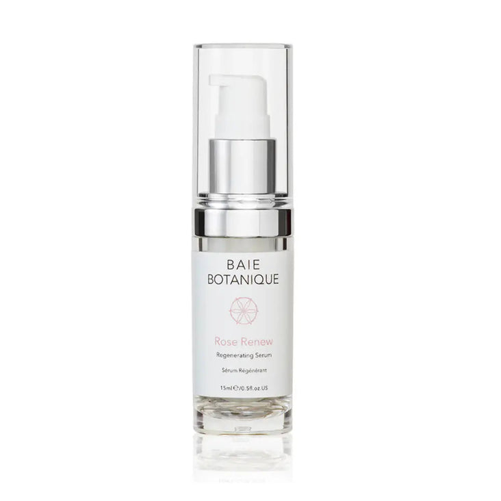 Front view of a rose hyaluronic acid anti-ageing serum 30ml with outer box, suitable for daily skincare routines