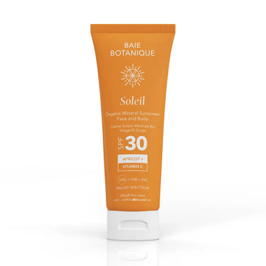 Baie Botanique mineral sunscreen SPF 30 tube for face and body