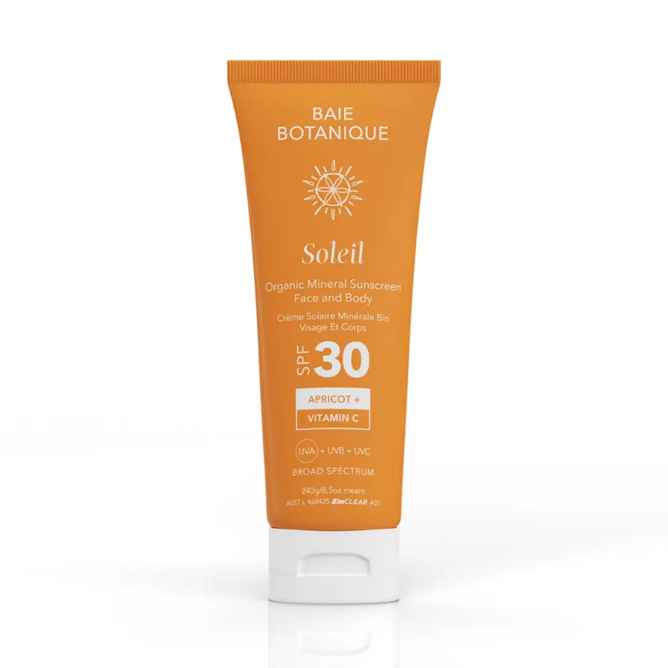 Baie Botanique mineral sunscreen SPF 30 tube for face and body